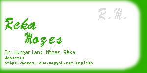 reka mozes business card